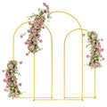 Gold Metal Wedding Arch Frame Set Balloon Backdrop Stand for Parties and Events by Outsunny