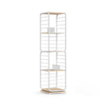 Vasagle 4 Shelf 360 Rotating Bookshelf, Beige and White