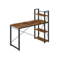 Computer Desk With Shelves Vintage Brown For Home Office by Vasagle