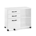 Vasagle White Storage Cabinet With File Drawer For Home Office