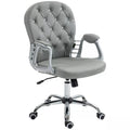 Image of a Vinsetto Grey Diamante Modern Office Chair With Wheels and Arms For Home Office