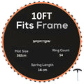Trampoline Replacement Mat with Spring Tool 54 V-Hooks for 10ft Trampoline Orange by SPORTNOW AOSOM