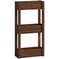 Raised Wooden Planter with 3 Tiers for Easy Gardening at Comfortable Height, Carbonised Finish Outsunny
