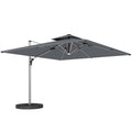 Grey 3m Garden Cantilever Parasol with Solar LED Lights and 360 Degree Rotation by Outsunny