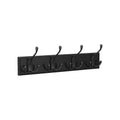 Wall Mounted Coat Rack, 4 Hooks - Black Songmics