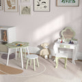 5 Piece Kids Table and Chair Set with Flower Design for Toddlers Aged 3 to 5 Pink AOSOM