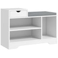 HOMCOM White Hallway Bench With Storage Homcom