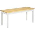 Wooden Dining Bench, Natural Wood, 102cm Homcom