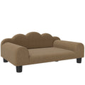 Elevated Dog Sofa Bed with Backrest and Armrest for Small Pets Ideal for Lounging Brown
