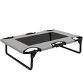 Light Grey Raised Dog Bed with Breathable Mesh for Small to Medium Dogs Indoors Outdoors AOSOM