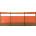 Beach Windbreaker with Clear Top Panel for Quick Shelter from Wind and Sand Orange Khaki