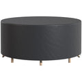 Round Garden Furniture Cover for Patio Table and Chairs Waterproof Black Outsunny