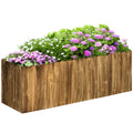 Wooden Raised Garden Bed 172L Outdoor Planter Box For Herbs Vegetables And Flowers