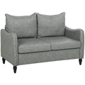Two Seater Grey Faux Leather Sofa With Marble Effect Ideal For Living Rooms