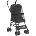 Pet Stroller for Small Dogs or Cats with Foldable Frame and Secure Leash Black AOSOM