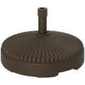 Brown 28kg Sand or 23kg Water Filled Garden Parasol Base Outdoor Umbrella Stand by Outsunny