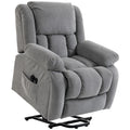 Recliner Armchair with Electric Lift Massage and Heat for Easy Relaxation Light Grey AOSOM