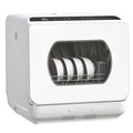 Compact Tabletop Dishwasher with 6L Capacity and Multiple Wash Programs, White