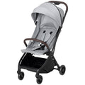 Foldable Baby Stroller with Adjustable Recline and Storage Basket Lightweight Light Grey AOSOM