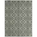 Machine Washable Indoor Outdoor Rug With Geometric Design For Home Or Garden, Grey