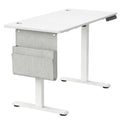 Vasagle Cloud White electric standing desk with storage pocket and control panel, studio shot