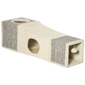 Cat Play Tunnel with Sisal Scratch Sections for Indoor Cats to Protect Furniture Brown Beige