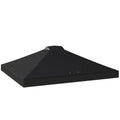 Gazebo Roof Replacement Waterproof UV Protection for 3 x 3 m Frames Black Outsunny