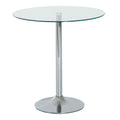 Round Glass Dining Table with Steel Base Ideal for Small Spaces and Modern Homes Black