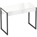 Compact Desk with Drawers for Small Home Office or Study White