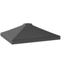 Dark grey Outsunny gazebo roof replacement canopy top, studio shot with no frame