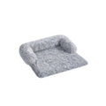 Feandrea grey ombre dog sofa bed, studio shot showing the raised U-shaped sides