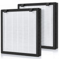 Pair of rectangular H13 HEPA replacement filters with black frames