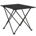 Folding Camping Table for Easy Outdoor Meals with Carry Bag Black
