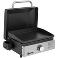 Tabletop Gas BBQ with Large Griddle for Easy Outdoor Cooking Black Outsunny