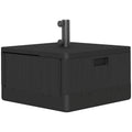 Black Garden Parasol Base with Wheels and Handles Holds Up to 80kg by Outsunny