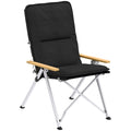 Adjustable Folding Camping Chair with Padded Seat and Backrest Support Black