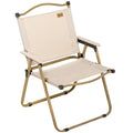 Folding Camp Chair for Easy Outdoor Seating with Lightweight Steel Frame Khaki