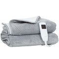 Electric Heated Throw Blanket with 5 Heat Settings and 10 Hour Timer for Cosy Warmth Grey AOSOM