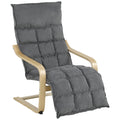 Accent Chair with Footrest for Comfortable Reading and Relaxing at Home Grey