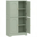 Pantry Storage Cabinet with Adjustable Shelves for Kitchen or Hallway Organisation Green AOSOM