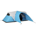 Outsunny 3000mm Waterproof Camping Tent for 5-6 Man, Family Tent with Porch and Sewn in Groundsheet, Portable with Bag, Blue