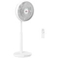 White Oscillating Pedestal Fan with Adjustable Height and Tilt Function