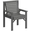 Garden Chair for Relaxing Outdoors with Curved Seat and Water Resistant Fir Wood Grey Outsunny
