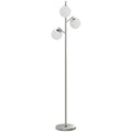 3 Light Tree Floor Lamp with Adjustable Colour Temperature for Living Room or Bedroom Silver Homcom