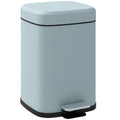12L Metal Kitchen Bin with Push Lid Ideal for Home or Office Use Light Green
