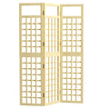 3 Panel Wooden Garden Privacy Screen Foldable Freestanding Outdoor Trellis by Outsunny