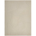 Jacquard Rug with Thick Foam Padding and Non Slip Backing for Busy Homes Cream AOSOM