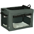 60cm Pet Carrier With Soft Cushion For Small Dogs Ideal For Travel Or Vet Visits, Grey