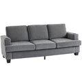 3 Seater Sofa With USB Charging Ports And Cup Holders For Lounge, Grey