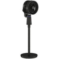 Black Pedestal Air Circulation Fan with Oscillation and Adjustable Speed